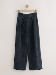 Navy Corduroy Wide Leg Trousers - Image 6 of 8