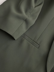 Khaki Relaxed Ruched Sleeve Blazer - Image 3 of 3