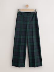 Green/Navy Tartan Wide Leg Trousers - Image 5 of 7