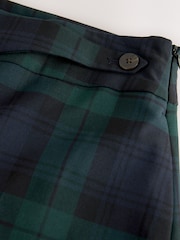 Green/Navy Tartan Wide Leg Trousers - Image 6 of 7
