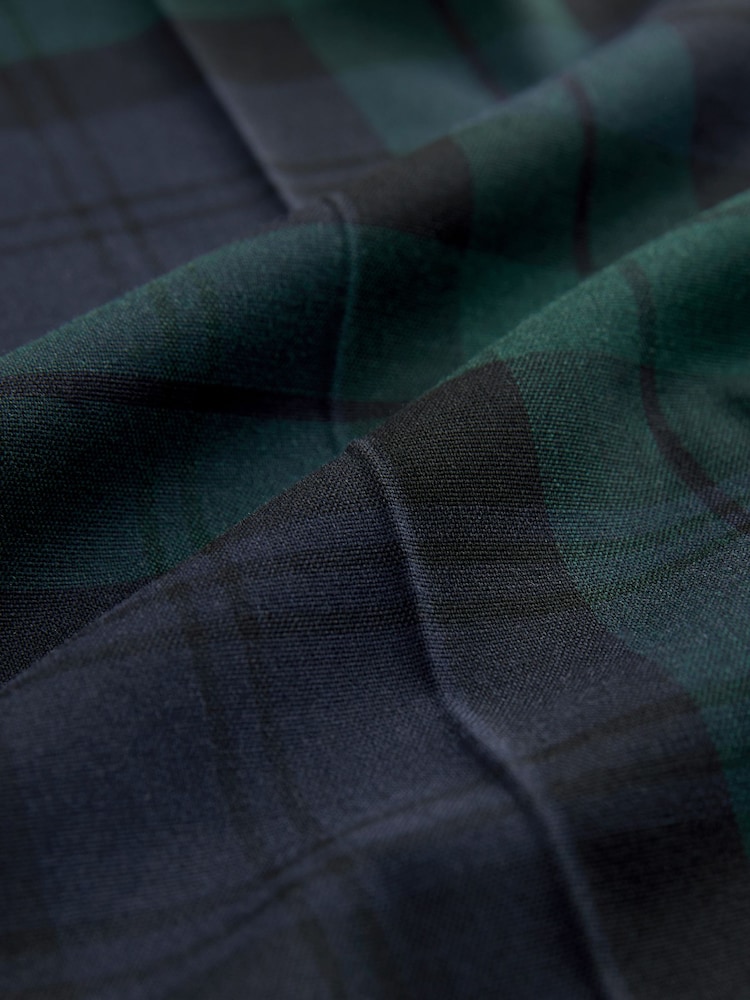 Green/Navy Tartan Wide Leg Trousers - Image 7 of 7 Green/Navy Tartan Wide Leg Trousers - Image 7 of 7