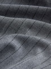 Grey Striped Straight Tailored Trousers - Image 6 of 6