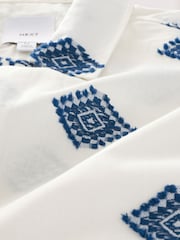 Ecru Embroidered Pattern Short Sleeve Shirt - Image 6 of 7