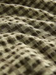 Green Textured Micro Check Short Sleeve Shirt - Image 3 of 3