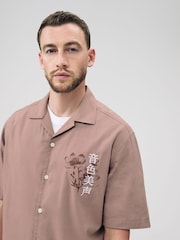 Pink Back Printed Short Sleeve Shirt - Image 3 of 9