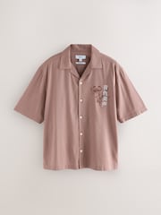 Pink Back Printed Short Sleeve Shirt - Image 6 of 9