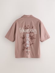 Pink Back Printed Short Sleeve Shirt - Image 7 of 9