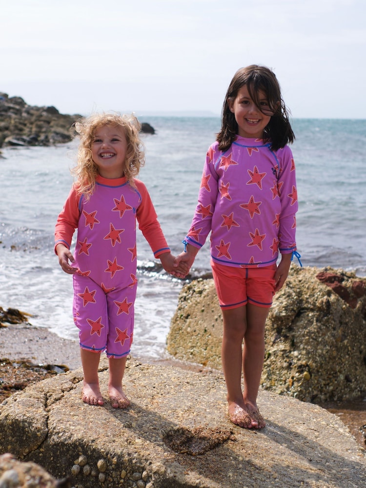 Muddy Puddles Pink UV Protective Surf Set with Shorts - Image 1 of 5
