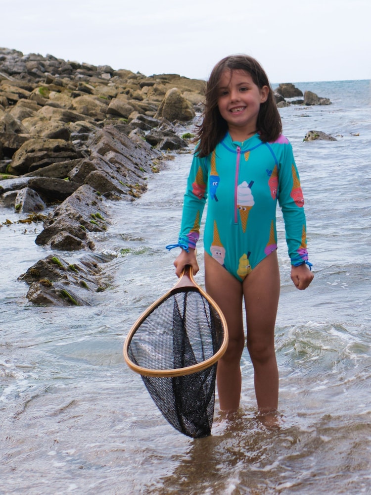 Muddy Puddles Light Blue UV Protective Swimsuit - Image 1 of 5