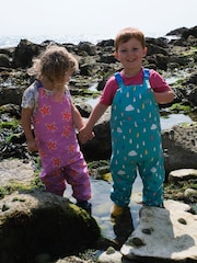 Muddy Puddles Blue Waterproof EcoLight Dungarees - Image 2 of 6