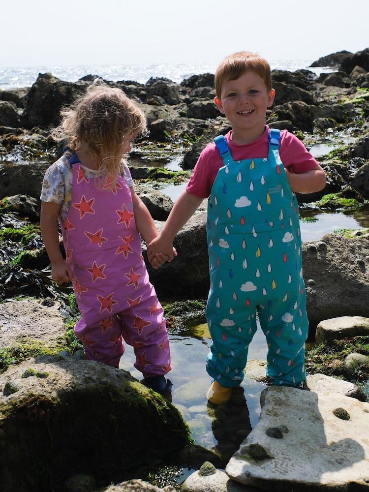Muddy Puddles Blue Waterproof EcoLight Dungarees - Image 2 of 6