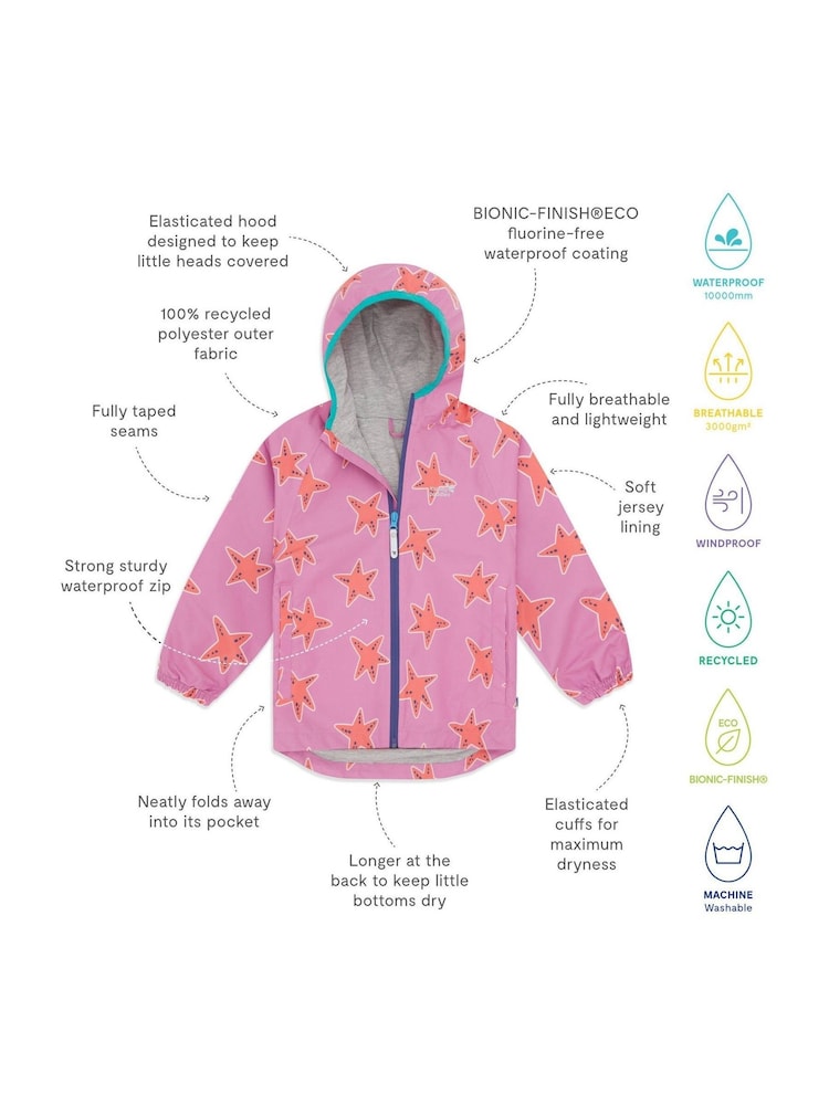 Roze - Muddy Puddles Waterproof EcoLight Jacket - Image 5 of 5