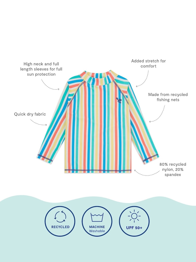 Muddy Puddles Blue UV Protective Rash Vest - Image 5 of 5
