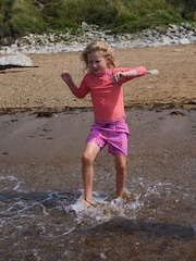 Muddy Puddles Pink UV Protective Swim Shorts - Image 1 of 4