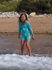 Muddy Puddles Light Blue UV Protective Surf Set with Shorts - Image 1 of 5