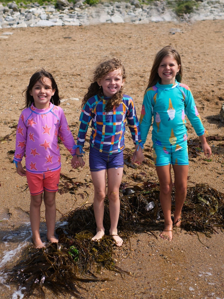 Muddy Puddles Light Blue UV Protective Surf Set with Shorts - Image 2 of 5