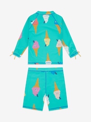 Muddy Puddles Light Blue UV Protective Surf Set with Shorts - Image 4 of 5