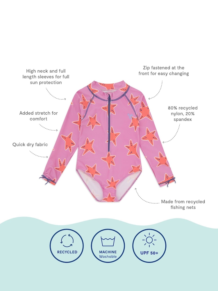 Muddy Puddles Pink UV Protective Swimsuit - Image 4 of 4