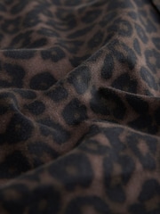 Brown Leopard Print Short Sleeve Shirt - Image 3 of 3