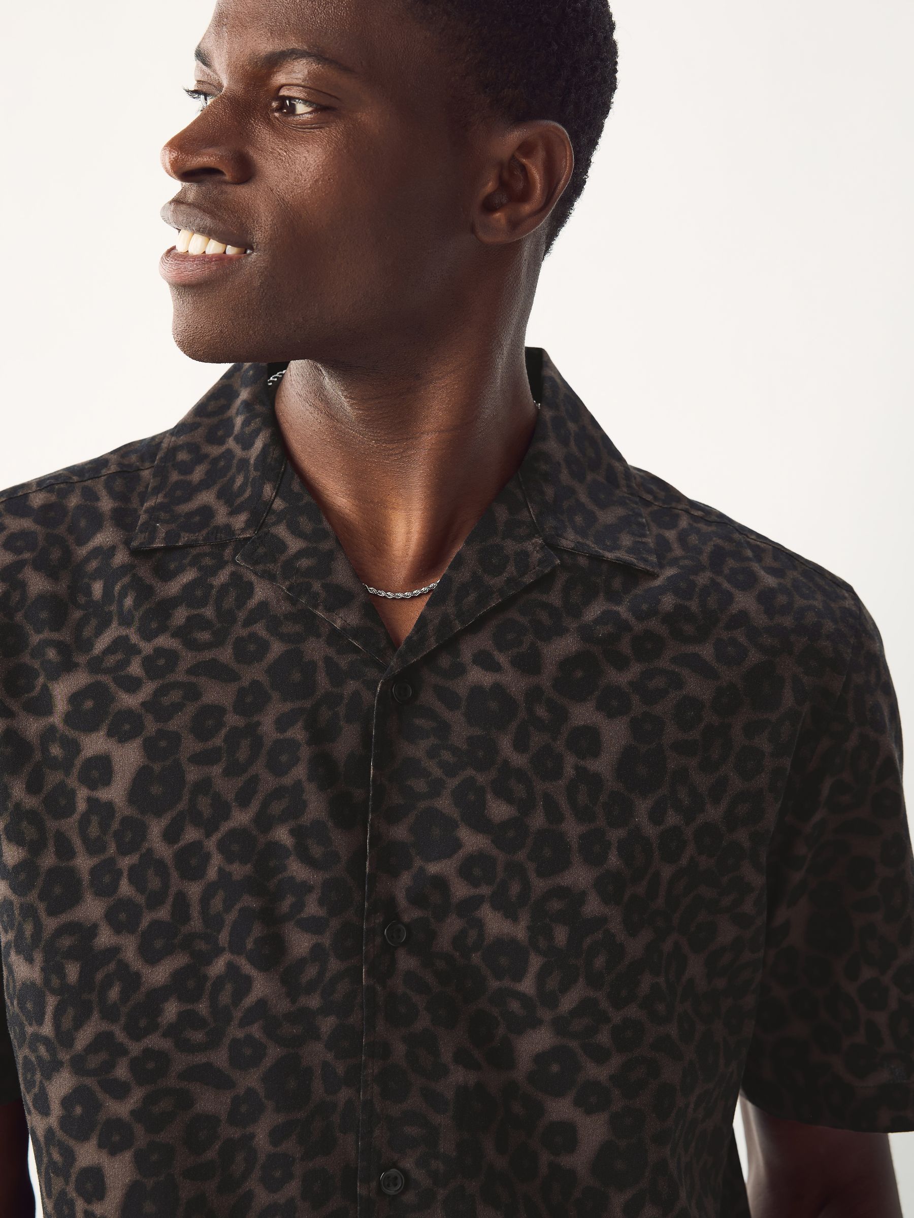 Buy Brown Leopard Print Short Sleeve Shirt from Next USA