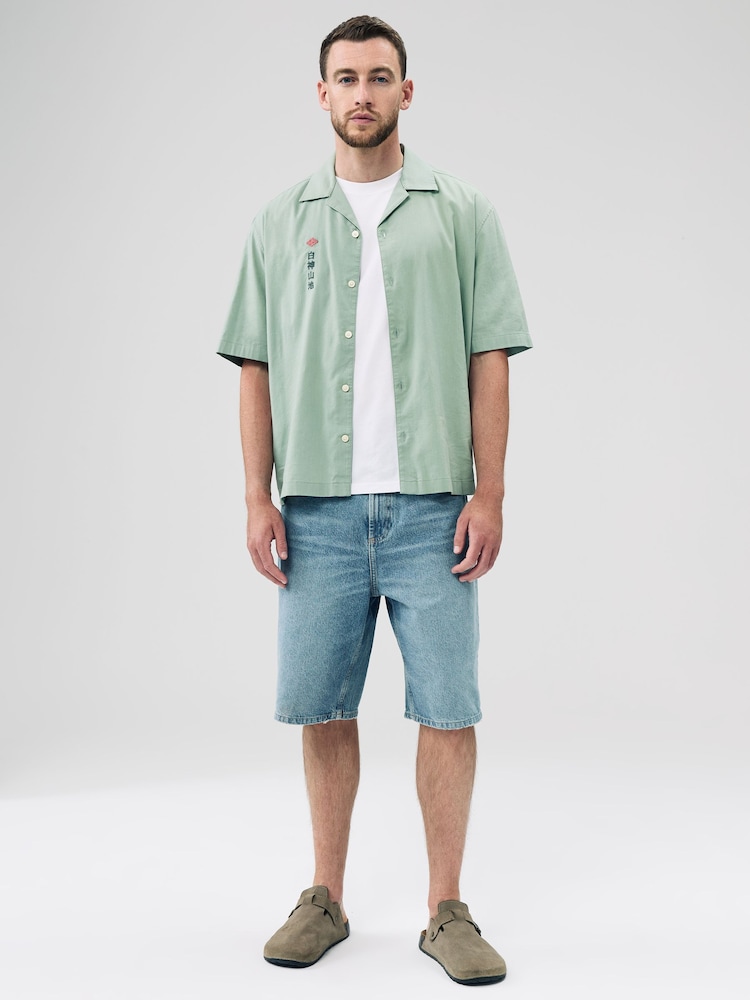 Green Back Printed Short Sleeve Shirt - Image 2 of 9