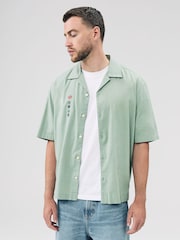 Green Back Printed Short Sleeve Shirt - Image 3 of 9