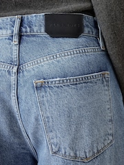 AllSaints Blue Aki Crossover 100% Cotton Jeans - Image 6 of 9