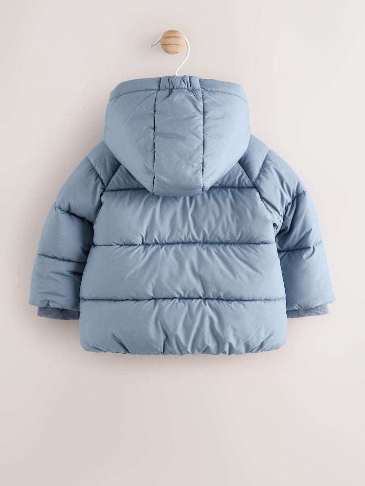 Blue Hooded - Baby Puffer Jacket (0mths-2yrs) - Imagen 2 de 7