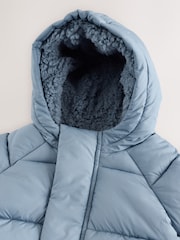 Blue Hooded - Baby Puffer Jacket (0mths-2yrs) - Imagen 4 de 7