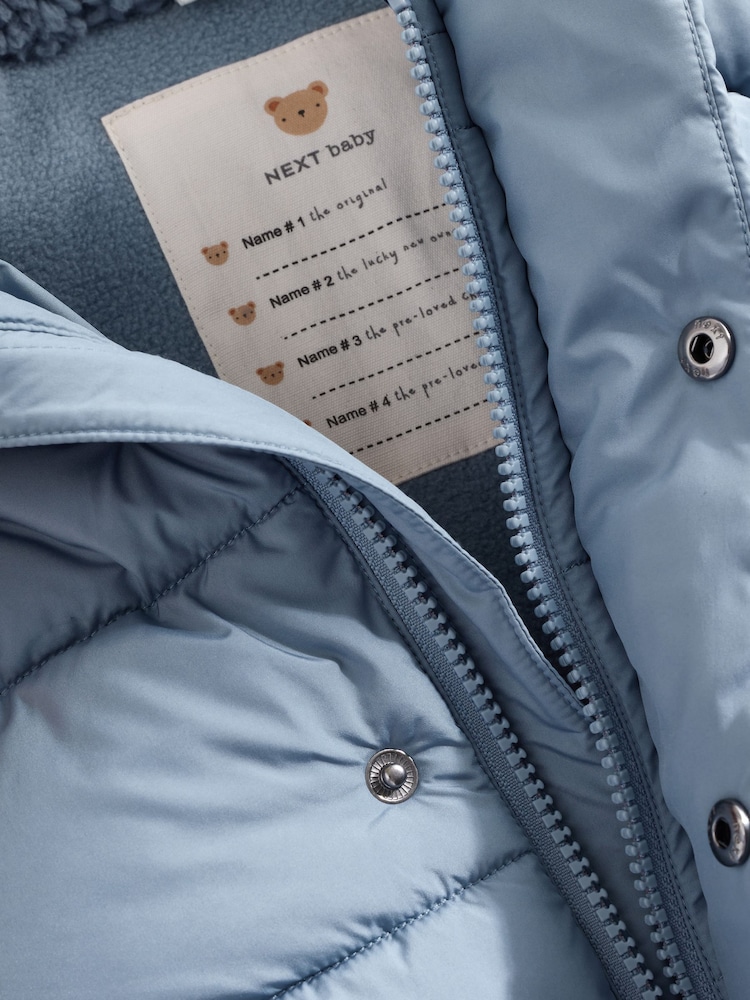 Blue Hooded - Baby Puffer Jacket (0mths-2yrs) - Imagen 7 de 7