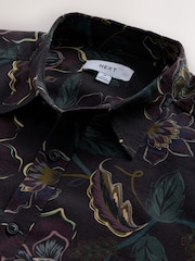 Black Floral Printed Short Sleeve Shirt - Image 3 of 3