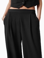 AllSaints Black Aleida Wide Leg Trousers - Image 3 of 7
