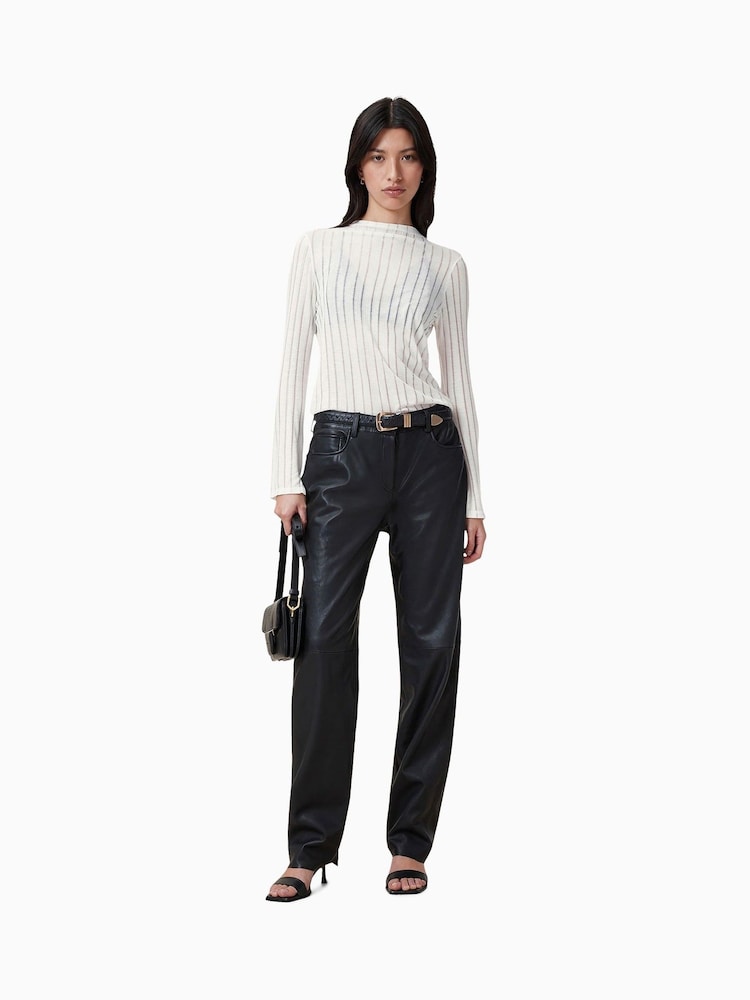 AllSaints White Aki Long Sleeve T-Shirt - Image 3 of 6