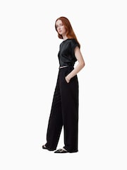AllSaints Black Mira Satin T-Shirt - Image 3 of 8