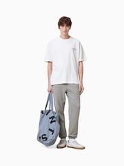 AllSaints Grey 100% Organic Cotton Raven Sweatpants - Image 4 of 8