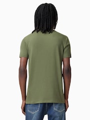 AllSaints Eden Green 100% Organic Cotton Tonic Short Sleeve Crew Neck Jumper - Image 2 of 6