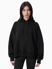 أسود - AllSaints 100% Organic cotton Fuse Talon Hoodie - صورة 1 من 6
