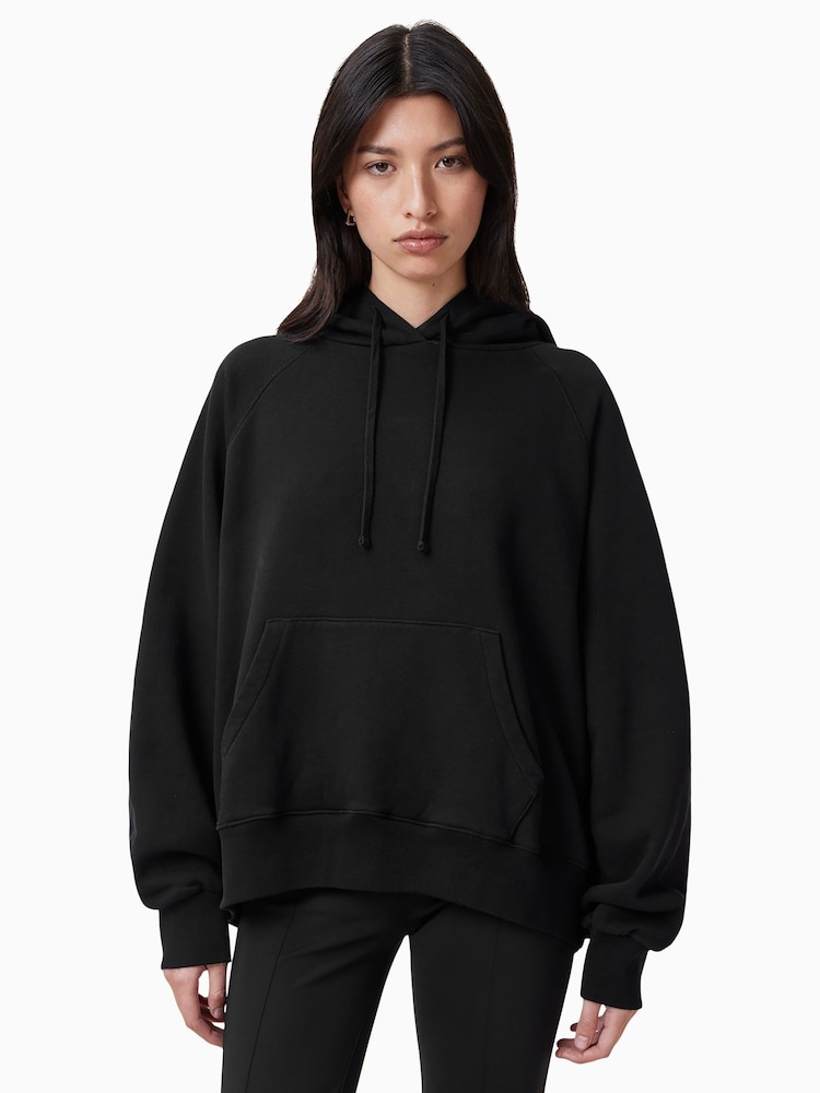 أسود - AllSaints 100% Organic cotton Fuse Talon Hoodie - صورة 1 من 6
