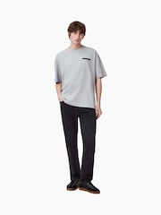 AllSaints Grey 100% Organic Cotton Redact Short Sleeve Crew Neck T-Shirt - Image 4 of 8