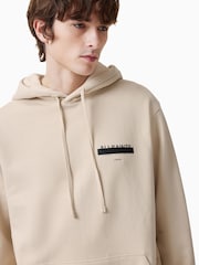 AllSaints White 100% Organic Cotton Redact Oth Hoodie - Image 5 of 8
