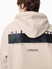 AllSaints White 100% Organic Cotton Redact Oth Hoodie - Image 6 of 8