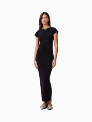 AllSaints Black Katarina Short Sleeve Dress - Image 1 of 7