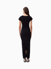 AllSaints Black Katarina Short Sleeve Dress - Image 2 of 7