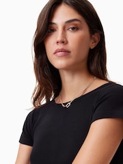 AllSaints Black Katarina Short Sleeve Dress - Image 5 of 7