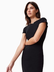 AllSaints Black Katarina Short Sleeve Dress - Image 6 of 7