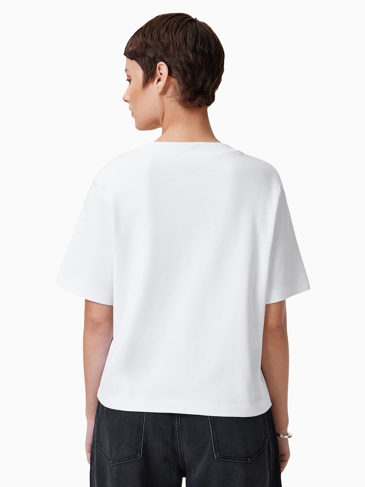 AllSaints White 100% Organic Cotton Lover Lisa T-Shirt - Image 2 of 6