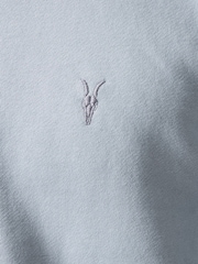 AllSaints Blue Raven Crew 100% Organic Cotton Jumper - Image 8 of 8