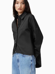 AllSaints Black Toria Shirt - Image 1 of 8