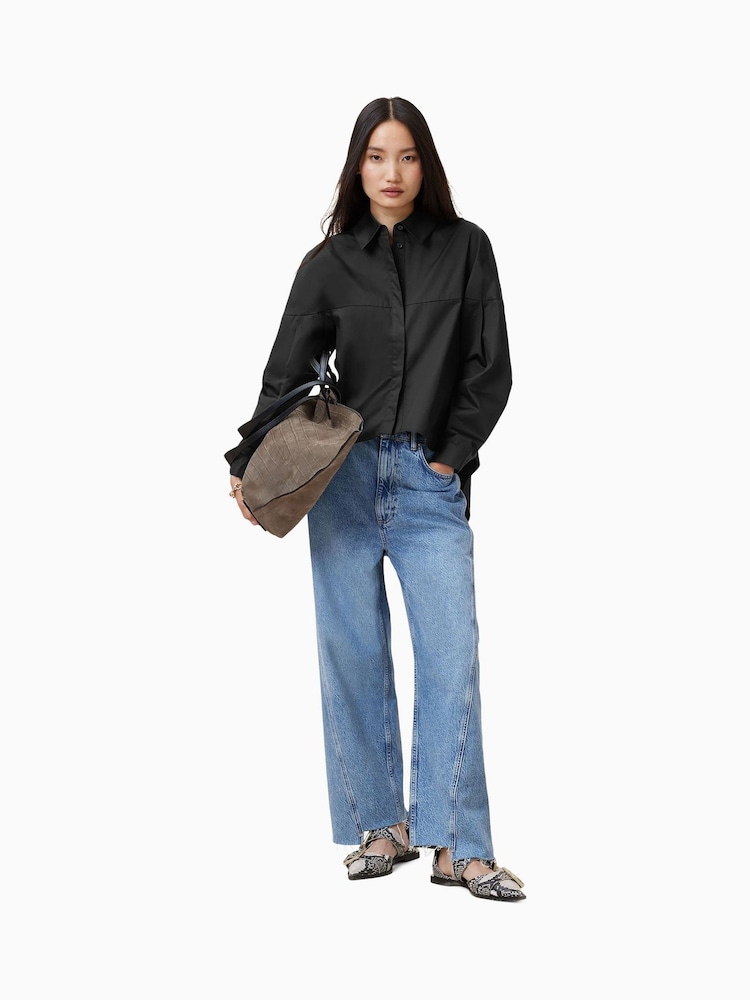 AllSaints Black Toria Shirt - Image 3 of 8
