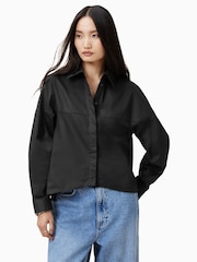 AllSaints Black Toria Shirt - Image 5 of 8